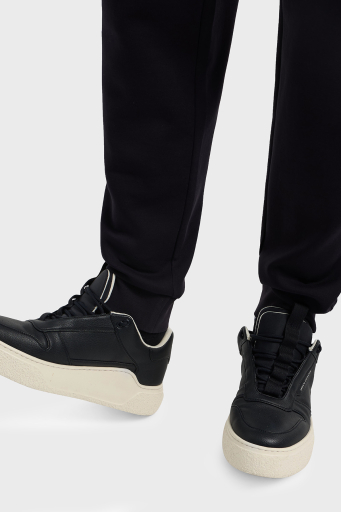 Armani Exchange Streç Pamuklu Regular Fit Normal Bel Ribanalı Paça Jogger Erkek Pantolon XM000373 AF10818 UB101 LACİVERT - 4