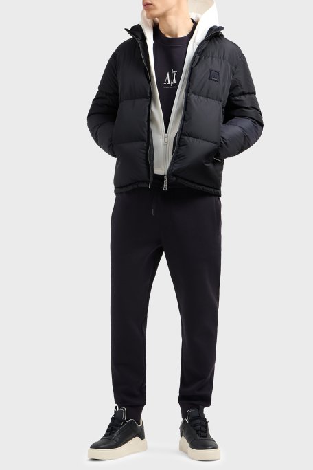 Armani Exchange Streç Pamuklu Regular Fit Normal Bel Ribanalı Paça Jogger Erkek Pantolon XM000373 AF10818 UB101 LACİVERT - 1
