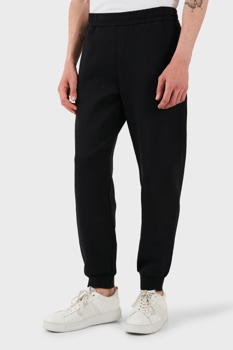 Armani Exchange Streç Pamuklu Regular Fit Normal Bel Ribanalı Paça Jogger Erkek Pantolon XM000744 AF13047 UC001 SİYAH - 1