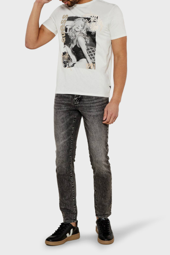 Armani Exchange Streç Pamuklu Skinny Fit Normal Bel Dar Paça Jeans Erkek Kot Pantolon XM000070 AF13264 M8088 GRİ - 7