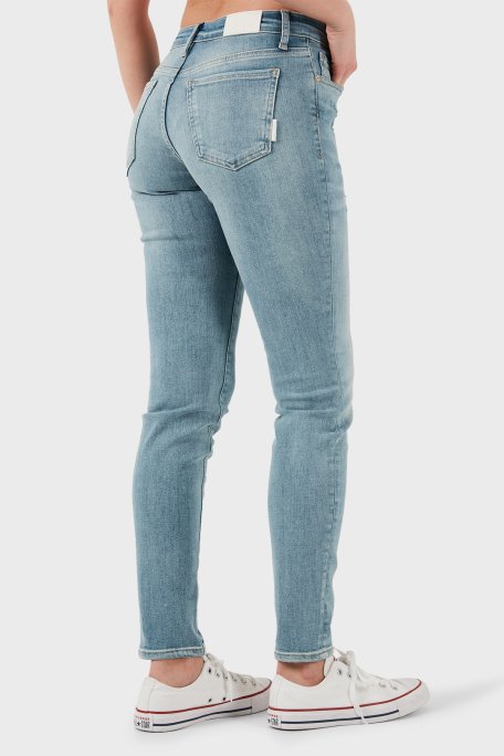 Armani Exchange Streç Pamuklu Slim Fit Normal Bel Dar Paça Jeans Bayan Kot Pantolon XW000123 AF12864 MB003 MAVİ - 6