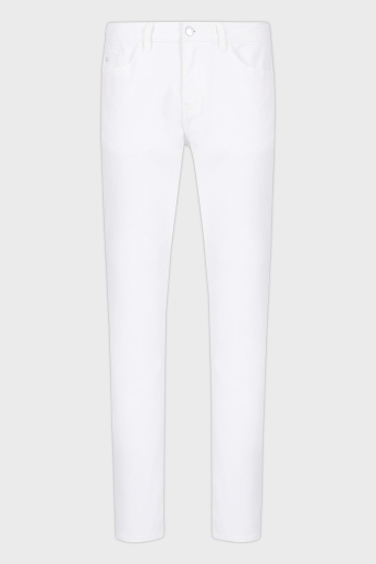 Armani Exchange Streç Pamuklu Slim Fit Normal Bel Dar Paça Jeans Erkek Kot Pantolon XM000070 AF14267 U0001 BEYAZ - 5