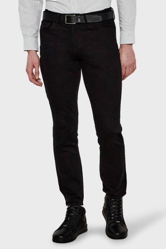 Armani Exchange Streç Pamuklu Slim Fit Normal Bel Dar Paça Jeans Erkek Kot Pantolon XM000070 AF14267 UC001 SİYAH - 1