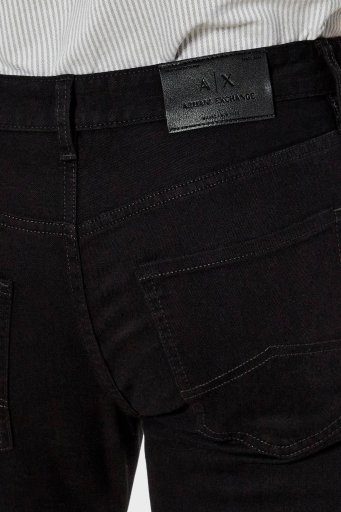 Armani Exchange Streç Pamuklu Slim Fit Normal Bel Dar Paça Jeans Erkek Kot Pantolon XM000070 AF14267 UC001 SİYAH - 5