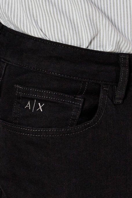 Armani Exchange Streç Pamuklu Slim Fit Normal Bel Dar Paça Jeans Erkek Kot Pantolon XM000070 AF14267 UC001 SİYAH - 4