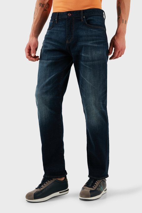 Armani Exchange Streç Pamuklu Slim Fit Normal Bel Düz Paça Jeans Erkek Kot Pantolon XM000049 AF13098 MB001 LACİVERT - 2