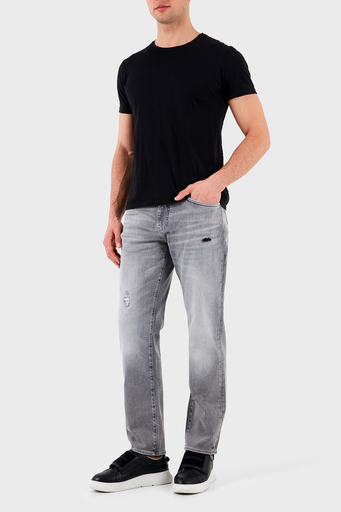 Armani Exchange Streç Pamuklu Slim Fit Normal Bel Düz Paça Jeans Erkek Kot Pantolon XM000049 AF14656 M8088 GRİ - 2