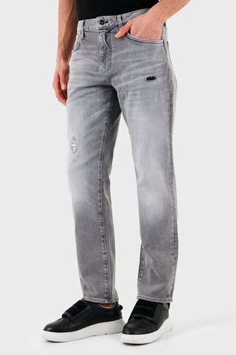Armani Exchange Streç Pamuklu Slim Fit Normal Bel Düz Paça Jeans Erkek Kot Pantolon XM000049 AF14656 M8088 GRİ - 3
