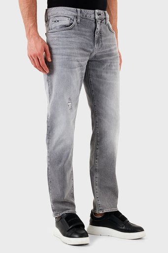 Armani Exchange Streç Pamuklu Slim Fit Normal Bel Düz Paça Jeans Erkek Kot Pantolon XM000049 AF14656 M8088 GRİ - 4