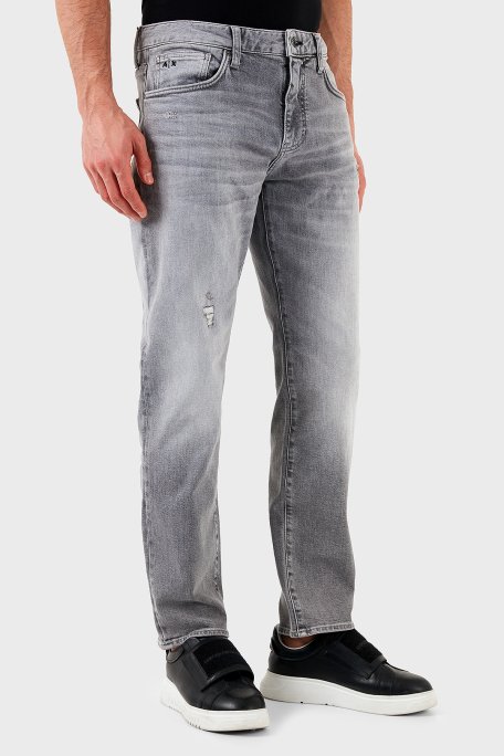 Armani Exchange Streç Pamuklu Slim Fit Normal Bel Düz Paça Jeans Erkek Kot Pantolon XM000049 AF14656 M8088 GRİ - 4