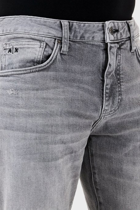 Armani Exchange Streç Pamuklu Slim Fit Normal Bel Düz Paça Jeans Erkek Kot Pantolon XM000049 AF14656 M8088 GRİ - 5