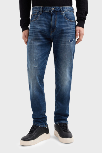 Armani Exchange Streç Pamuklu Slim Fit Normal Bel Düz Paça Jeans Erkek Kot Pantolon XM000070 AF12965 MB002 MAVİ - 2