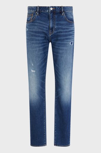 Armani Exchange Streç Pamuklu Slim Fit Normal Bel Düz Paça Jeans Erkek Kot Pantolon XM000070 AF12965 MB002 MAVİ - 6