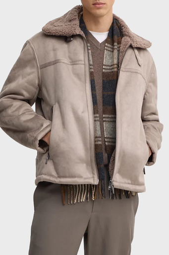 Armani Exchange Süet Logolu Regular Fit Mono Yaka Erkek Mont 6DZB03 ZE1FZ 17AC VİZON - 1