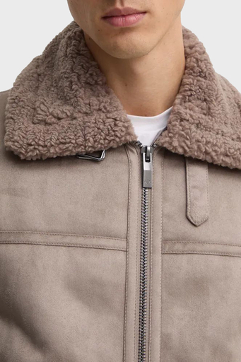 Armani Exchange Süet Logolu Regular Fit Mono Yaka Erkek Mont 6DZB03 ZE1FZ 17AC VİZON - 3