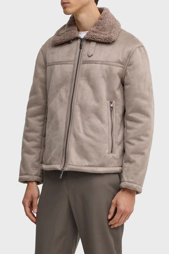 Armani Exchange Süet Logolu Regular Fit Mono Yaka Erkek Mont 6DZB03 ZE1FZ 17AC VİZON - 5