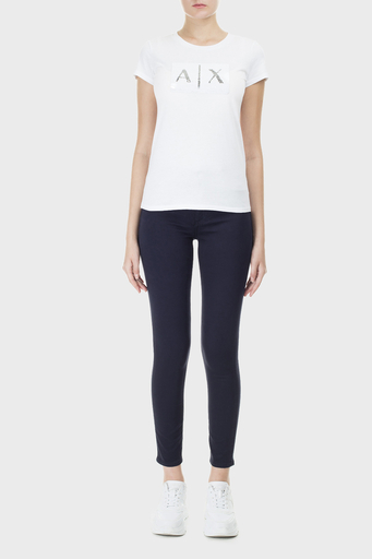 Armani Exchange Super Skinny Fit J10 Jeans Bayan Kot Pantolon 3HYJ10 YNSSZ 1593 LACİVERT - 1