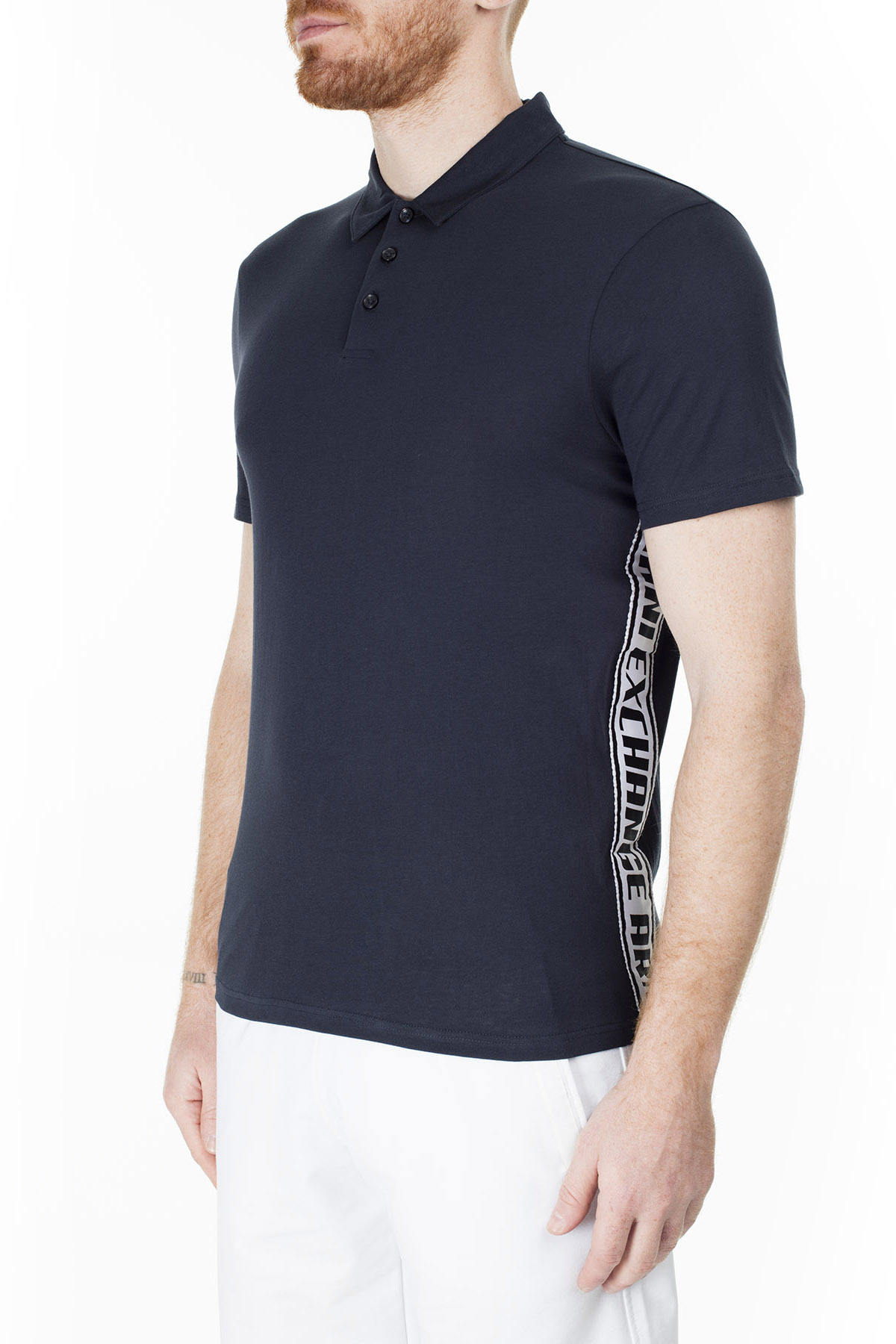 Armani Exchange T Shirt Erkek Polo 3HZFFM ZJBVZ 1510 LACİVERT