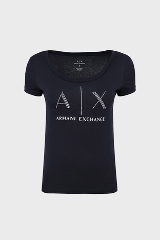 Armani Exchange - ARMANI EXCHANGE T SHIRT Bayan T Shirt 8NYT83 Y8A8Z 1510 LACİVERT