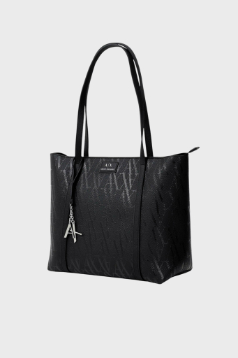 Armani Exchange Tamamı Logolu Omuz Askılı Bayan Çanta XW001199 AF15325 FC099 SİYAH - 3