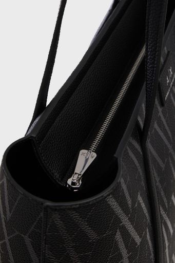Armani Exchange Tamamı Logolu Omuz Askılı Bayan Çanta XW001199 AF15325 FC099 SİYAH - 4
