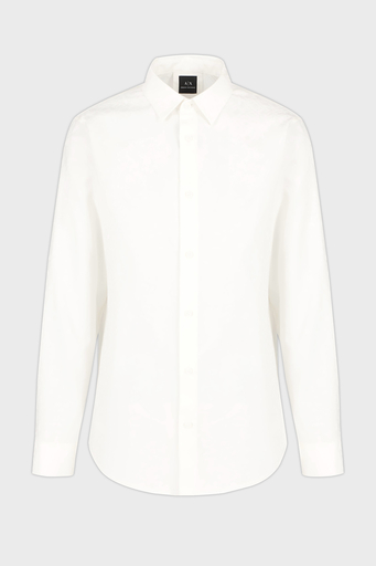 Armani Exchange Tümü Logolu % 100 Pamuk Regular Fit Erkek Gömlek XM000431 AF13131 F0045 EKRU - 5