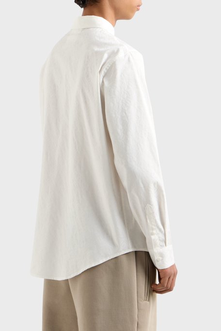 Armani Exchange Tümü Logolu % 100 Pamuk Regular Fit Erkek Gömlek XM000431 AF13131 F0045 EKRU - 3