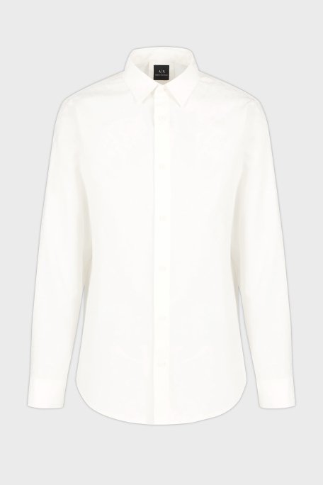 Armani Exchange Tümü Logolu % 100 Pamuk Regular Fit Erkek Gömlek XM000431 AF13131 F0045 EKRU - 5