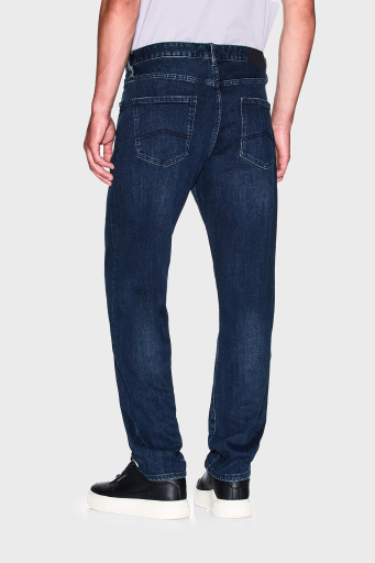 Armani Exchange Yırtıklı Streç Pamuklu Skinny Fit Normal Bel Dar Paça Jeans Erkek Kot Pantolon XM000070 AF15188 MB010 LACİVERT - 4