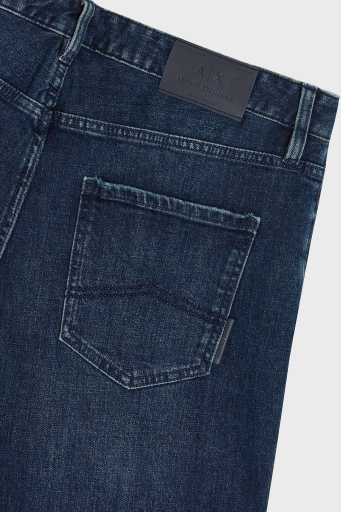 Armani Exchange Yırtıklı Streç Pamuklu Skinny Fit Normal Bel Dar Paça Jeans Erkek Kot Pantolon XM000070 AF15188 MB010 LACİVERT - 5
