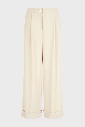 Armani Exchange Yüksek Bel Relaxed Fit Geniş Paça Bayan Pantolon 3DYP31 YN1QZ 1787 BEJ - 12