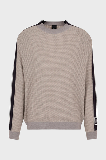 Armani Exchange Yünlü Regular Fit Bisiklet Yaka Erkek Kazak 6DZM2X ZM4MZ 4791 KREM - 5