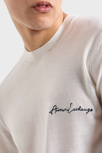 Armani Exchange Yünlü Regular Fit Bisiklet Yaka Erkek Kazak 8NZM5A ZM1YZ 1116 BEYAZ - 4