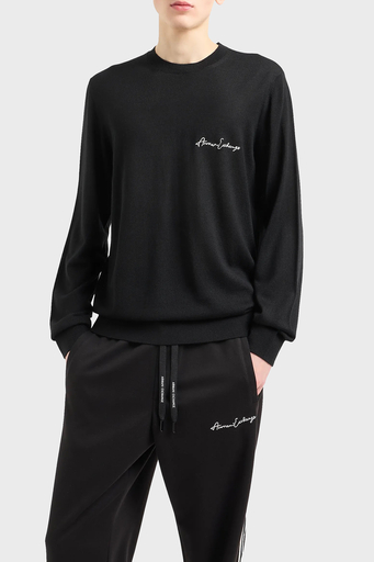 Armani Exchange Yünlü Regular Fit Bisiklet Yaka Erkek Kazak 8NZM5A ZM1YZ 1200 SİYAH - 6