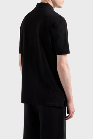 Armani Exchange - Armani Exchsnge % 100 Pamuk Regular Fit Düğmeli Erkek Polo Yaka T Shirt XM000367 AF13022 UC001 SİYAH (1)