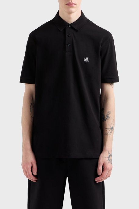 Armani Exchsnge % 100 Pamuk Regular Fit Düğmeli Erkek Polo Yaka T Shirt XM000367 AF13022 UC001 SİYAH - 6