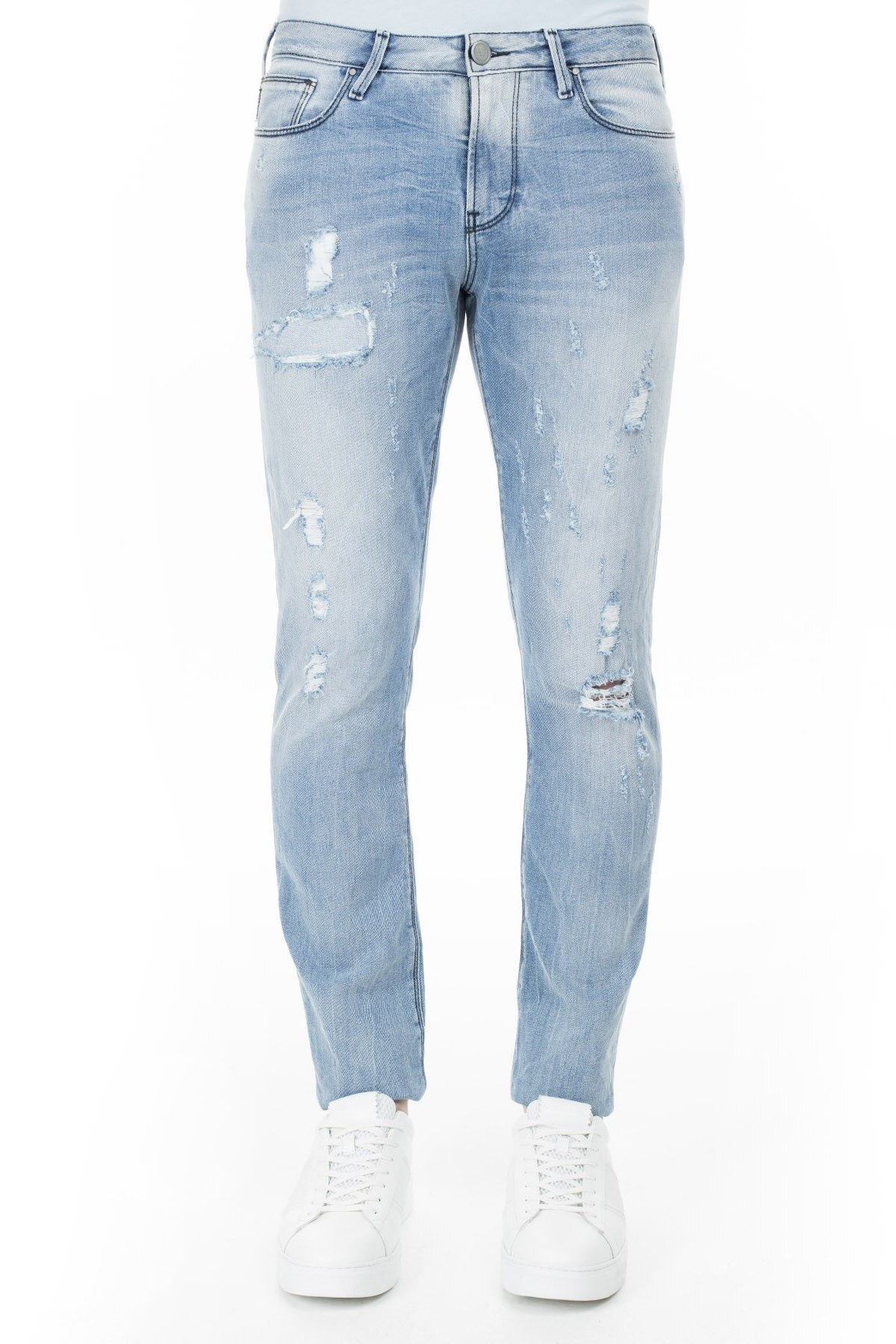 Armani J06 Jeans Erkek Kot Pantolon 3Y6J06 6D1VZ 1500 AÇIK MAVİ
