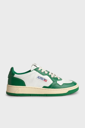 Autry Medalist Hakiki Deri Sneaker Bayan Ayakkabı AULW-WB03 BEYAZ-YEŞİL - 1
