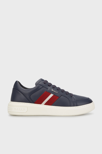 Bally Hakiki Deri Sneaker Erkek Ayakkabı MOONY F029 LACİVERT - 1