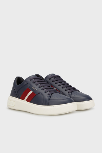 Bally Hakiki Deri Sneaker Erkek Ayakkabı MOONY F029 LACİVERT - 3