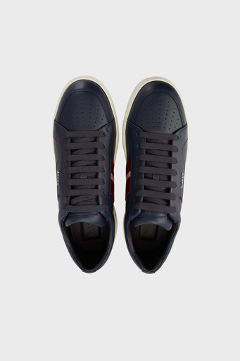 Bally Hakiki Deri Sneaker Erkek Ayakkabı MOONY F029 LACİVERT - 5