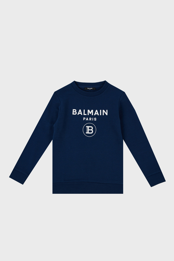 Balmain Pamuklu Bisiklet Yaka Çocuk Sweat 6M4760 MX270 621 SAKS - 1