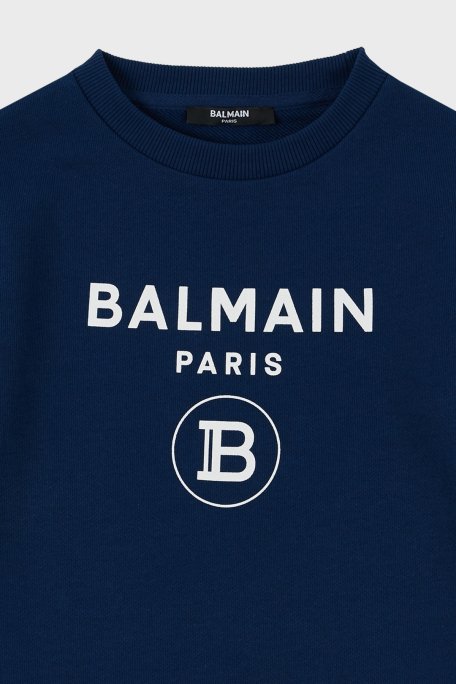 Balmain Pamuklu Bisiklet Yaka Çocuk Sweat 6M4760 MX270 621 SAKS - 3