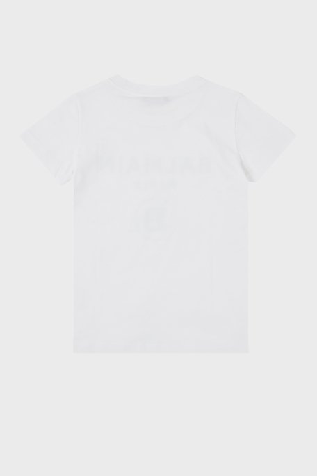 Balmain Pamuklu Bisiklet Yaka Çocuk T Shirt 6M8021 MX030 100MC BEYAZ - 3