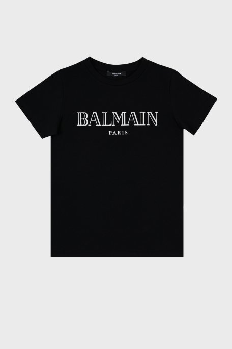 Balmain Pamuklu Bisiklet Yaka Çocuk T Shirt 6M8721 MX030 930 SİYAH - 1