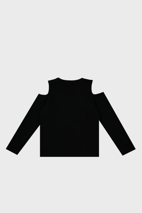 Balmain Pamuklu Bisiklet Yaka Pencereli Çocuk Sweat 6M4020 MX270 930 SİYAH - 3
