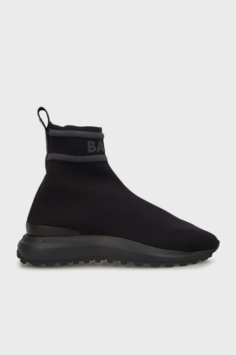 Balr Logo Baskılı Çorap Formlu Tırtıklı Taban Bilekli Sneaker Erkek Ayakkabı B1512.1012 102 SİYAH - 1