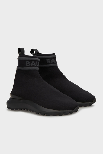 Balr Logo Baskılı Çorap Formlu Tırtıklı Taban Bilekli Sneaker Erkek Ayakkabı B1512.1012 102 SİYAH
