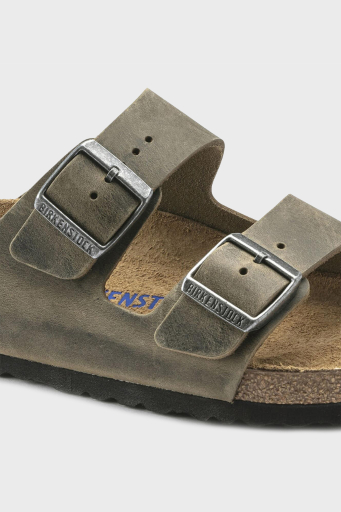 Birkenstock Arizona Sfb Deri Çift Bantlı Unisex Terlik 1019377 KOYU HAKİ - 8