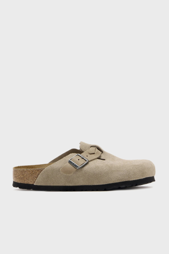 Birkenstock Boston Braided Kemer Detaylı Süet Bayan Terlik 1026694 AÇIK YEŞİL - 6